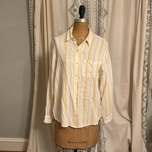 Universal Thread Multi colored stripped button down  shirt